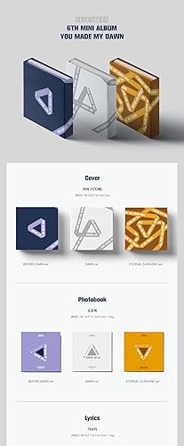 Miniatura 2 de SEVENTEEN You Made My Dawn 6th Mini Reedición Álbum CD+Photobook+Letra+Lenticular+Tarjeta fotográfica+Tarjeta detrás de escena+Pegatina+Seguimiento