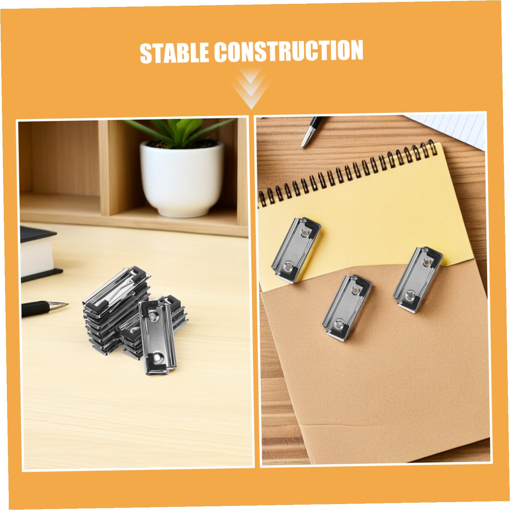 Healeved 30pezzi Clip per Documenti Metalliche Clip per Cartelle Fermagli per Raccoglitori Ricambio per Appunti Organizzazione Ufficio e Scuola