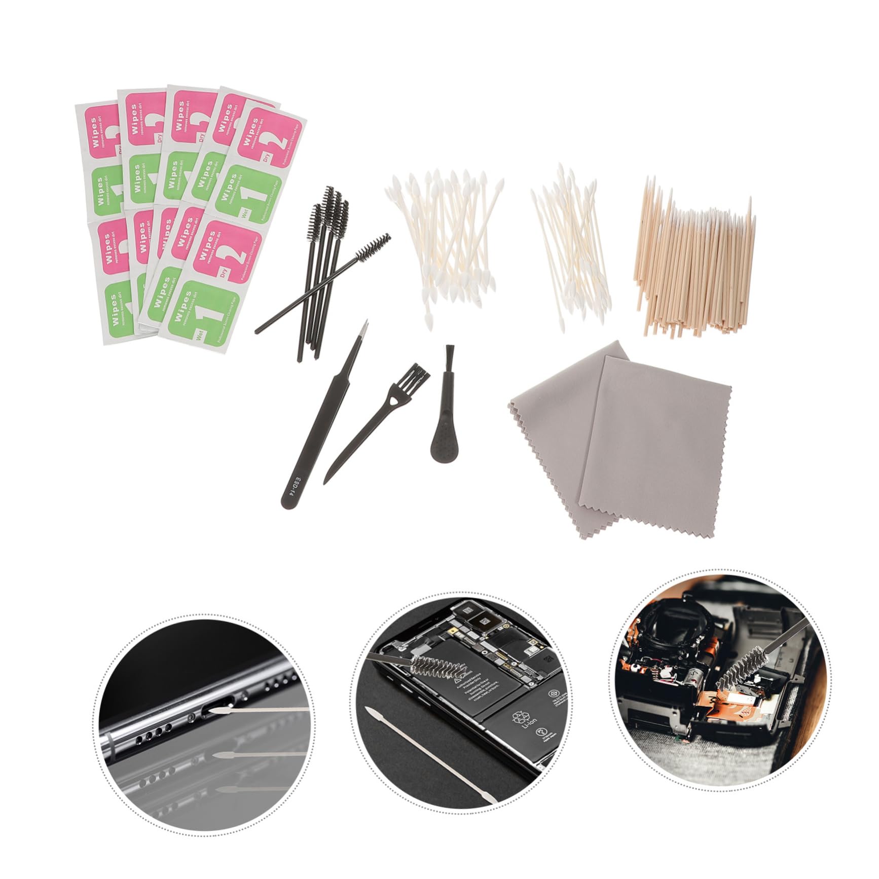 DOITOOL 3 Juegos e Kit de Limpieza de Auriculares Auricular de teléfono para computadora Kit de Herramientas de Limpieza Electronica Cepillo de Limpieza Limpiador de Pantalla