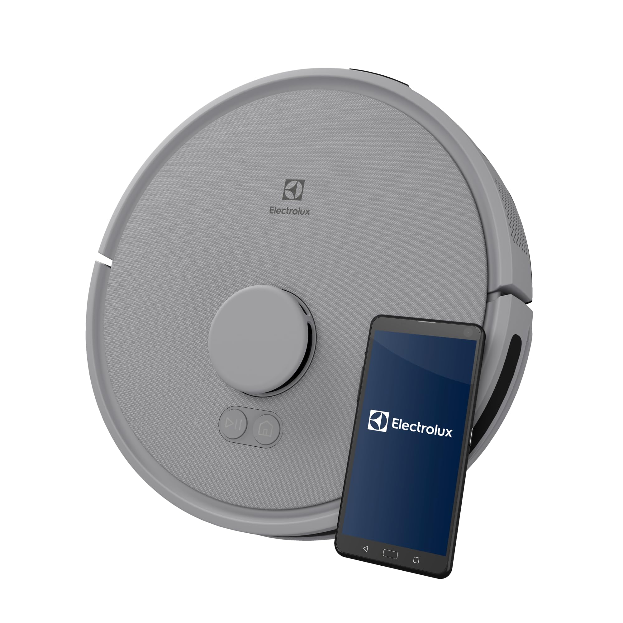 Electrolux Robot Sprzątający Hygienic 700 ER71HW1UG, Mapowanie podłóg LiDAR, Mocne ssanie 4000 Pa, Kompatybilny z WiFi 2,4 GHz na iOS i Androidzie, 175 minut, 0,28L, 140 m², Miejski Szary
