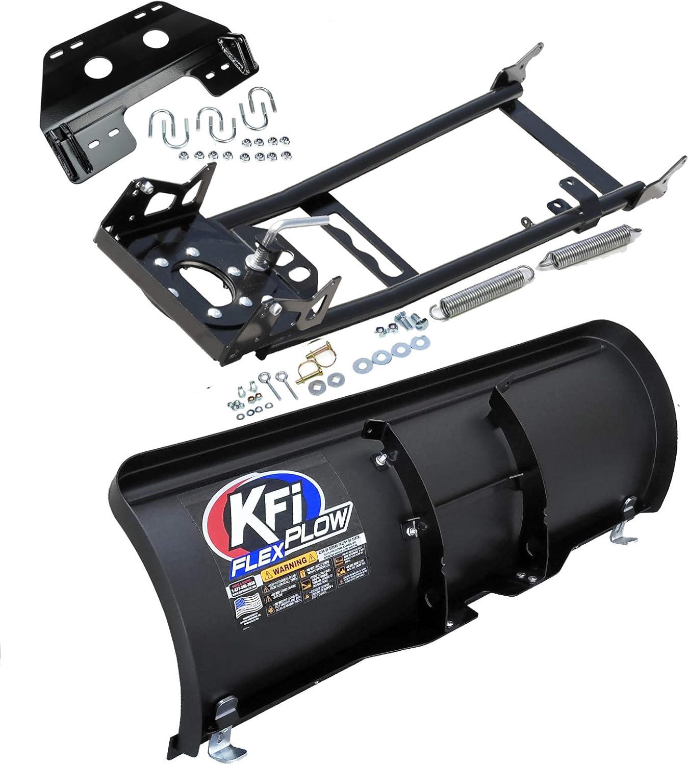 by KFI 50" Flex Snowplow, Mount, Push Tube Kit - Compatible/Replacement for 2015-on Honda TRX420 Rancher & TRX500 Foreman/Foreman Rubicon