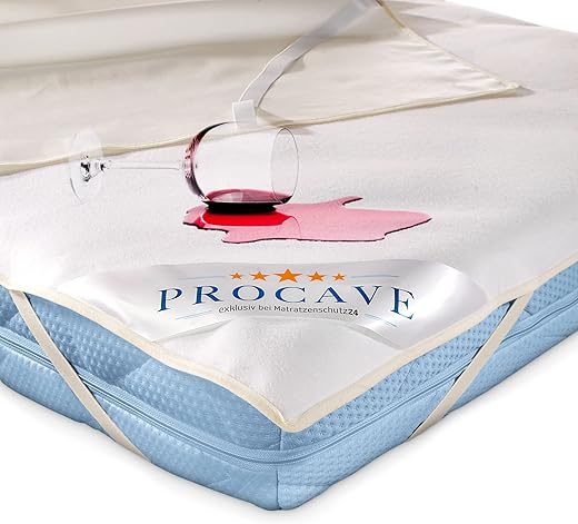 PROCAVE wasserdichter Matratzenschoner 90 x 200 cm – atmungsaktive Matratzenauflage, Made in Germany, weiß, Matratzenschutz ohne Knistern