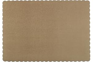 Kraft Paper Placemats - Disposable, Scalloped Edge