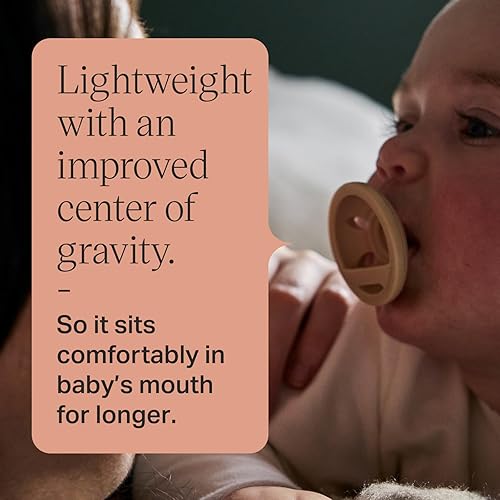 Vista 20 de Tommee Tippee Chupete similar al pecho, 0-6 meses, diseño simétrico, bolsa natural similar al pecho, Binkies sin BPA, rosa/verde/crema, paquete de 4