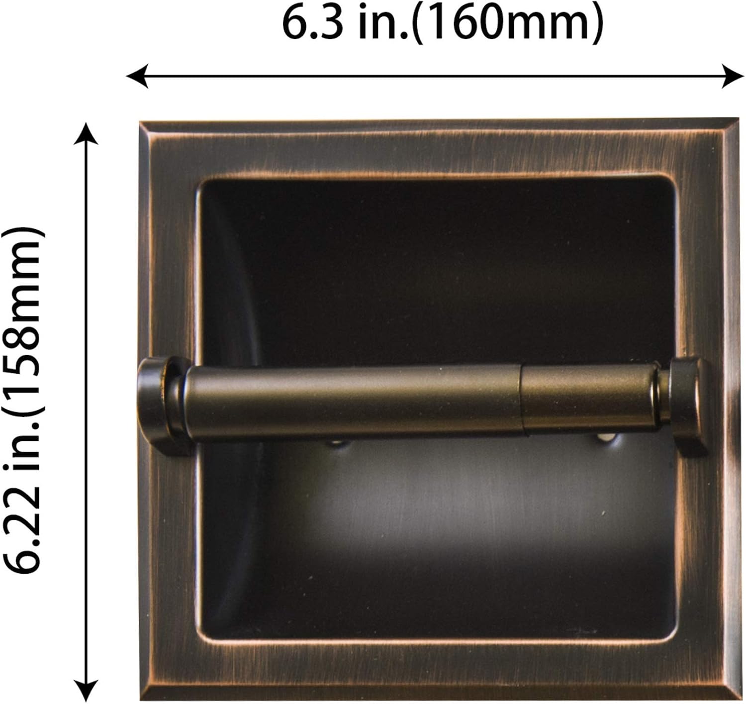 SENTO Recessed Gold Toilet Paper Holder, Wall Mounted Heavy Duty Metal Toilet Paper Roll Holder with Rear Mounting Bracket, in Wall, Easy Installation, Satin Brass : Tools & Home Improvement