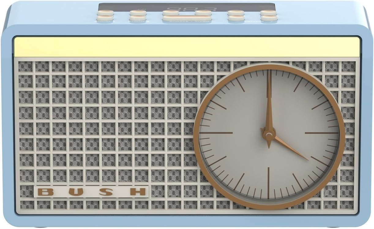 Bush Classic Retro Analogue Clock Radio - Blue