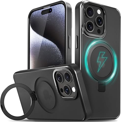 Miniatura 8 de VENA Funda con anillo magnético para iPhone 15 Pro Max (6.7 pulgadas) compatible con Magsafe con soporte resistente, protección contra caídas, a