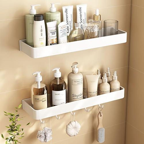 Organizador de ducha, tamaño máximo de 15.7 pulgadas, no se caerá del organizador de ducha, estantes de ducha inoxidables con capacidad ultra