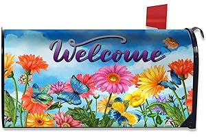 Fluttering Butterflies Mailbox Cover for Summer