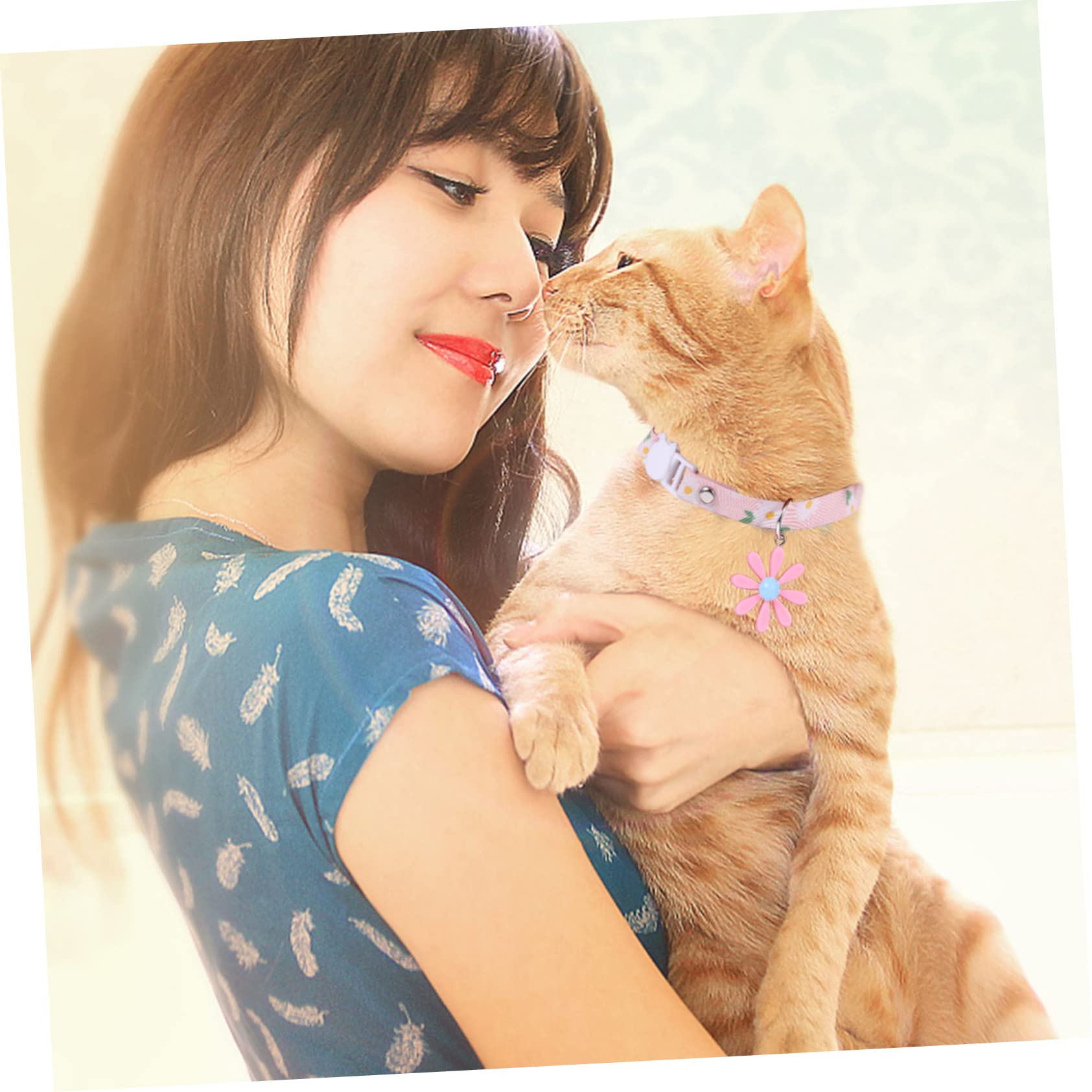 Yardwe 12stücke Teiliges Verstellbares Katzenhalsband Mit Gänseblümchen- Süßes Design Für Katzen Und Kätzchen Für Tägliche Nutzung Partys Und Besondere Anlässe