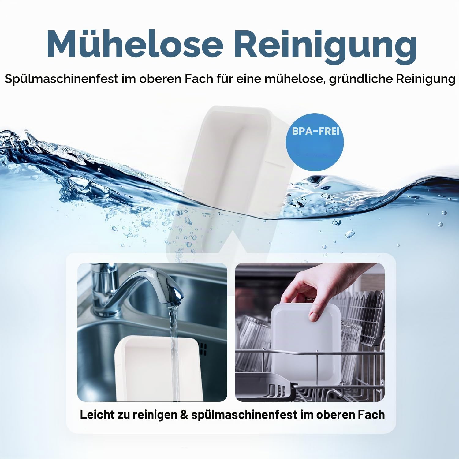 ALL FOR PAWS Automatischer Katzenfutterspender 2 Mahlzeit Hundefutterspender mit Eisbeutel, Für Trocken- und Nassfutter geeignet mit 48-Stunden-Timer, Spülmaschinenfest, (2-Mahlzeiten-Futterspender)