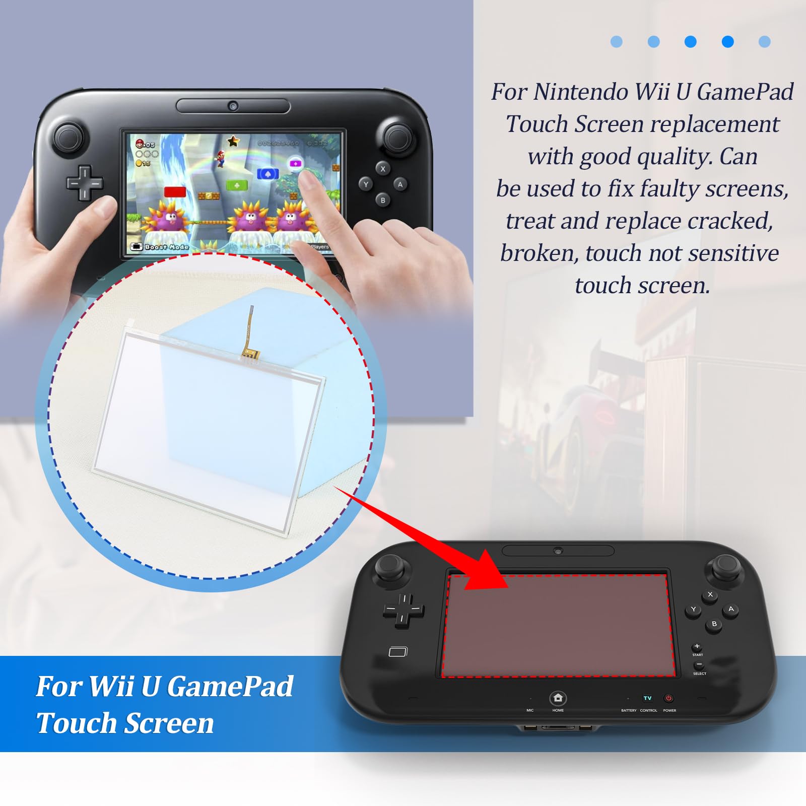 Amazon.co.jp: Nintendo Wii Uゲームパッド用タッチスクリーン
