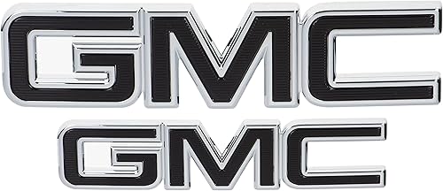 Emblemas de GMC para parrilla y portón elevador, color negro con ribete cromado 15-19 Yukon 84395036