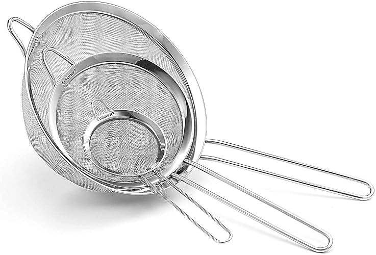 Cuisinart Mesh Strainers, 3 Count (Pack of 1) Set, CTG-00-3MS Silver - Strainers