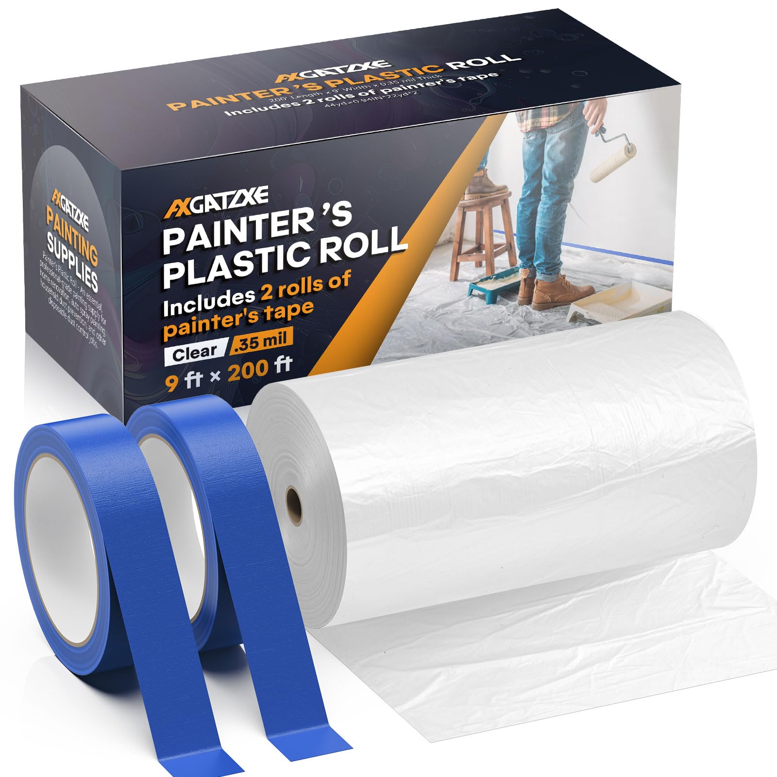 Trimaco 58905 SuperTuff 8 oz Premium Contractor Grade Heavyweight Canvas Drop Cloth, 4-feet x 5-feet