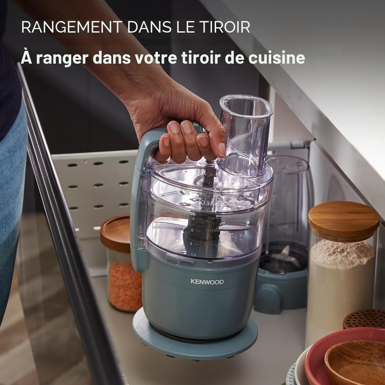 Kenwood FDP22.130GY FP KW FP1+DP INT Robot de cuisine 650 W bleu