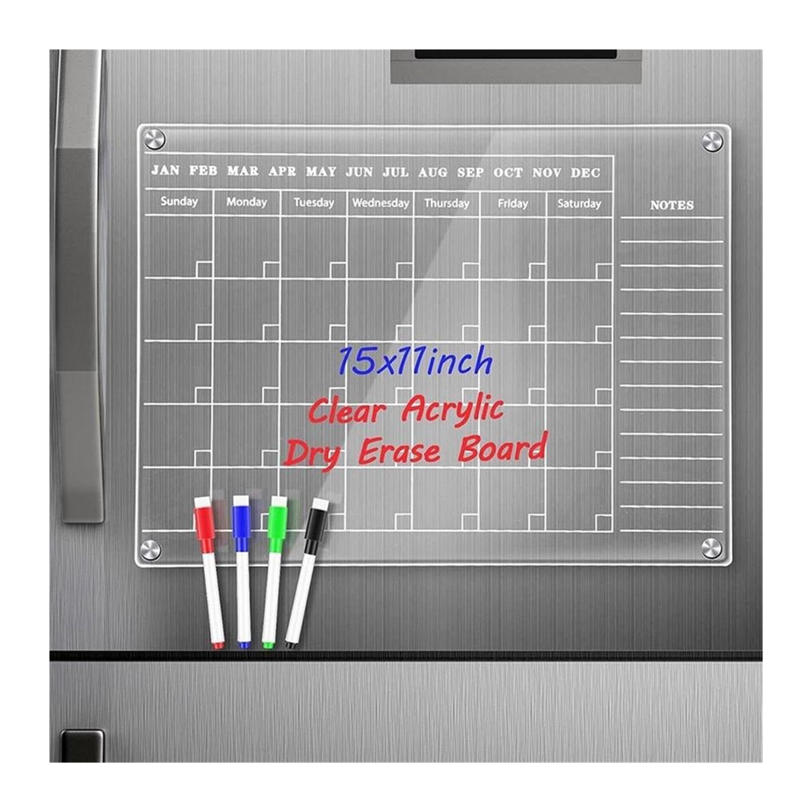 Planificateur de tableau magnétique Quotidien Hebdomadaire Mensuel Calendrier du réfrigérateur