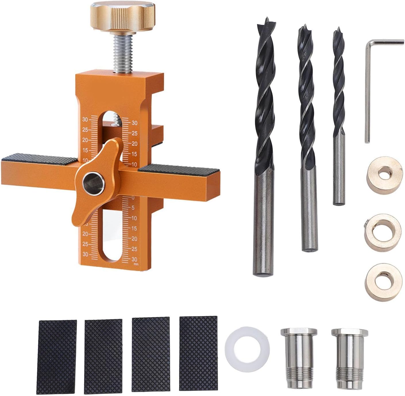 Cabinet Door Installation Locator Kuuleyn Cabinet Door Mounting Jig Aluminum Alloy Thickened Door Installation Locator Fixture With 6mm 8mm 10mm Auger Bits