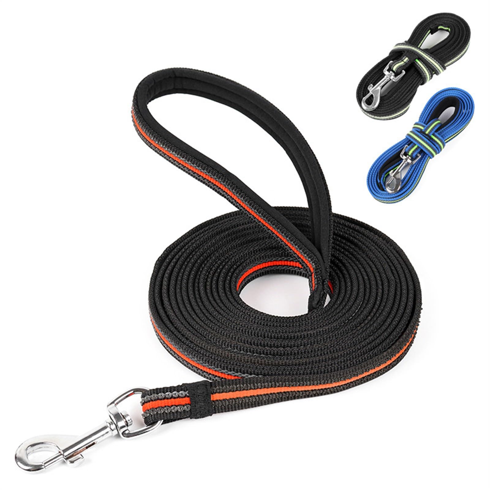 Hundeleine 3M/5M/10M Lange Hundeleinen Nylon Outdoor Tracking Training Pet Lead Belt Schleppleine für Hunde(Green-Black,XL-10m)