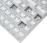 Vista 38 de AideTek SMT SMD 0201 Size 144 Values 100pc / Value Resistance Set 1% in Assortment Box-All Enclosure 14400pcs Assorted resistors kit