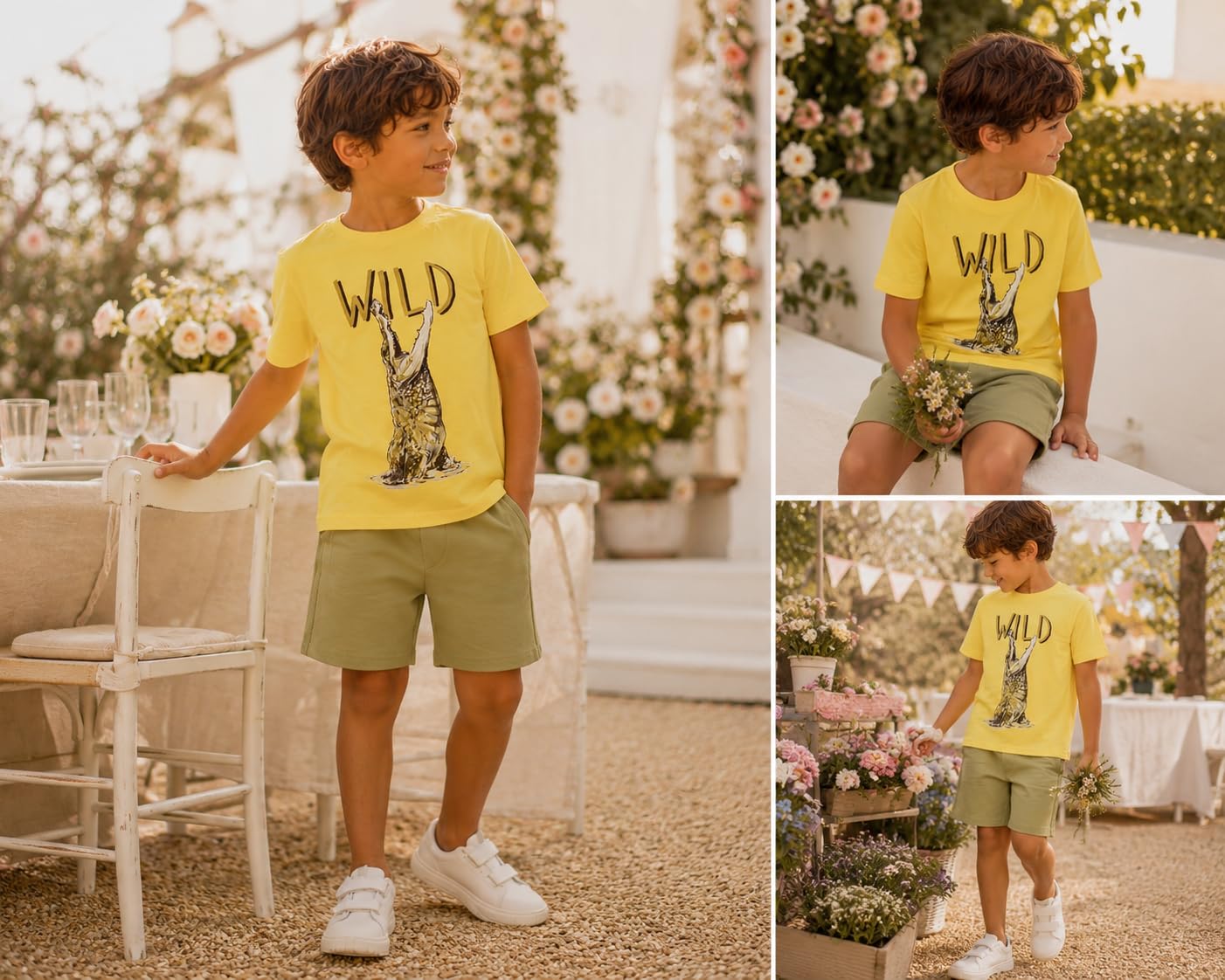Generico Mayoral Completo Bambino T-Shirt e Bermuda in Cotone – Set Estivo Due Pezzi con Maglietta Manica Corta e Pantaloncini Casual, 3-9 Anni Attività Outdoor 3674, 3660