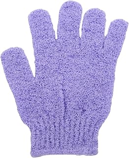 Exfolierande handske 3/1 st exfolierande handskar, badsvamp, kroppsborttagningsmedel, duschborste, massör, skrubb, exfolierande (1PC-lila)