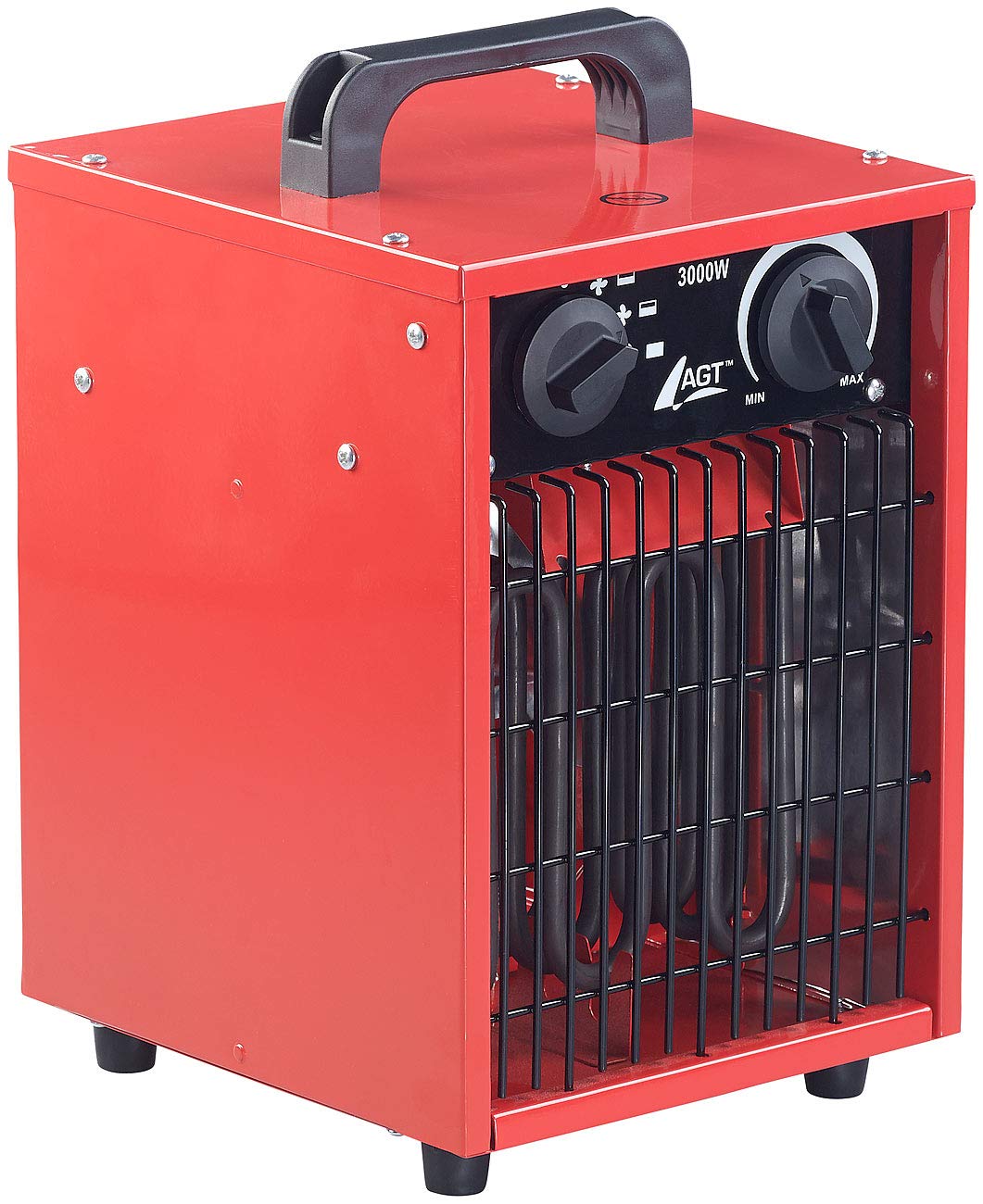 AGT Heizlüfter Baustelle: Profi-Industrie-Elektro-Heizlüfter mit 3.000 Watt und 3 Heizstufen (Heizstrahler Baustelle, Werkstatt 230V, Winter)