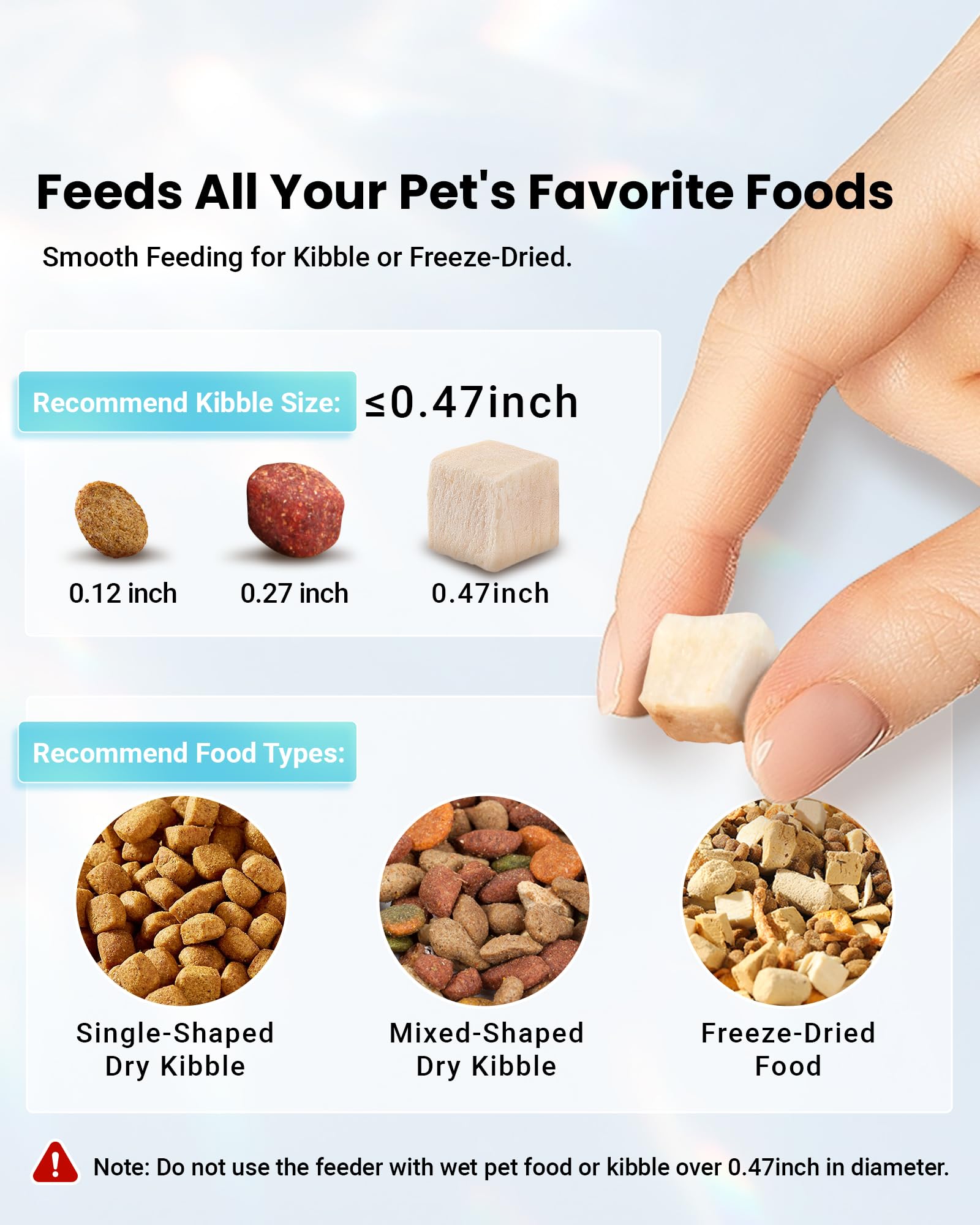 Automatic Cat Feeder for 3 Cats, 6L/25 Cup Cat Food Dispenser with Strong Anti-Jam System, Dual-Effect Desiccant, Smart WiFi App Control Pet Feeder, Automatic Dog Feeder for Cats and Small Dog