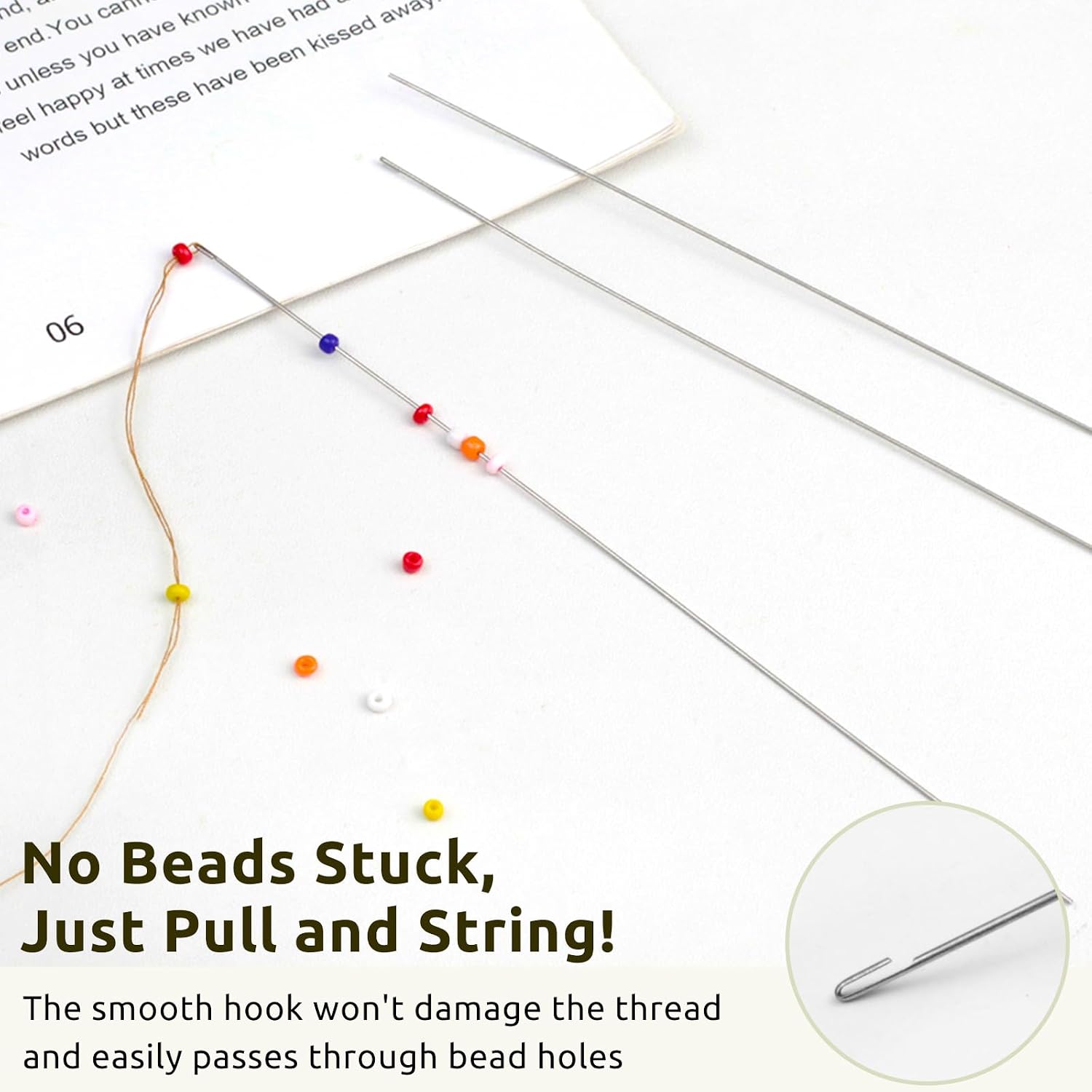 5 PCS Beading Needles for Jewelry Making – Needle-Free Threading Tools for Bracelets, Necklaces, and DIY Handmade Crafts