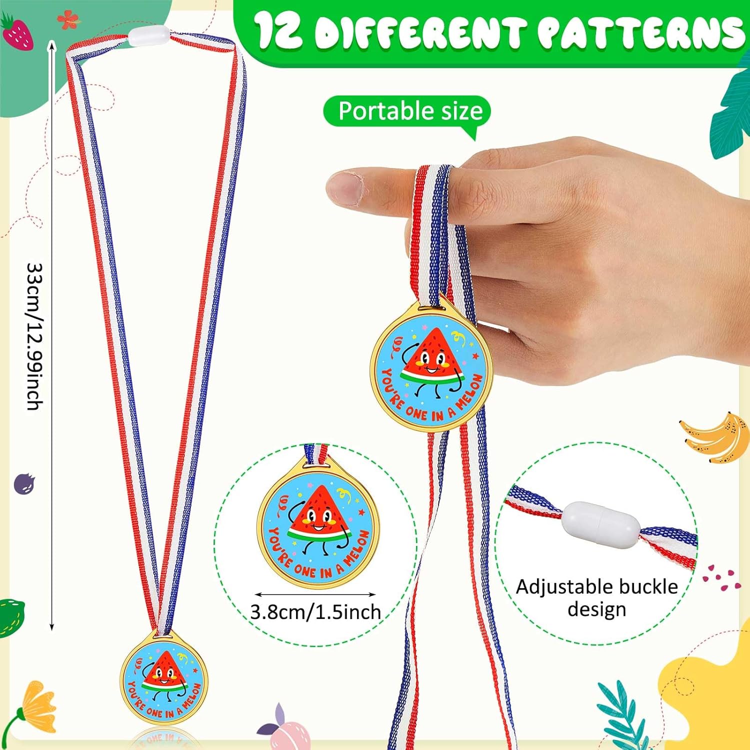 36 Pcs Award Medals Gold Plastic Award Medals Motivational Stickers for Kids Teacher Reward Stickers School Supplies for Sports Party Classroom Motivating and Potty Training Awards (Animal) - Image 2