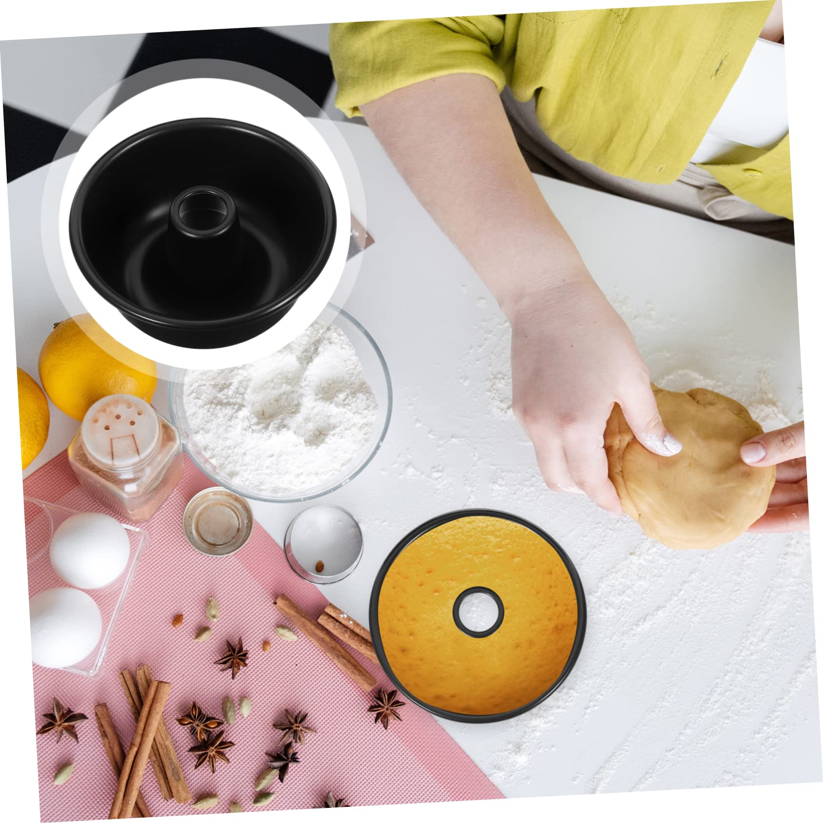 Amosfun 4 Pièces moule à beignet moule donuts moule à donuts moule à cake plat de cuisson antiadhésif pour gâteau bonbonnière moule à gâteau pour dessert moule de cuisson pour
