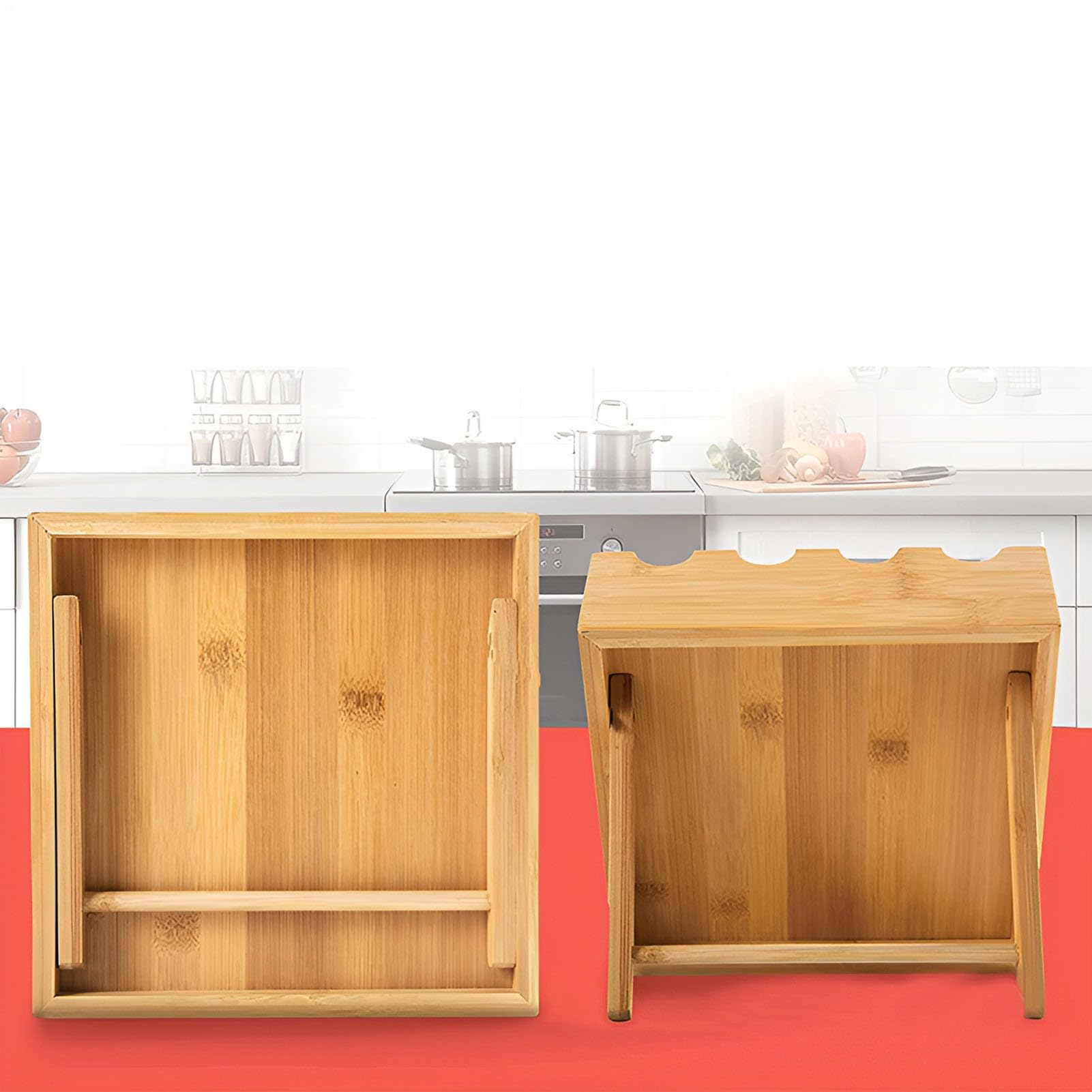 Estante de condimentos de 12 rejillas, estante de almacenamiento de madera