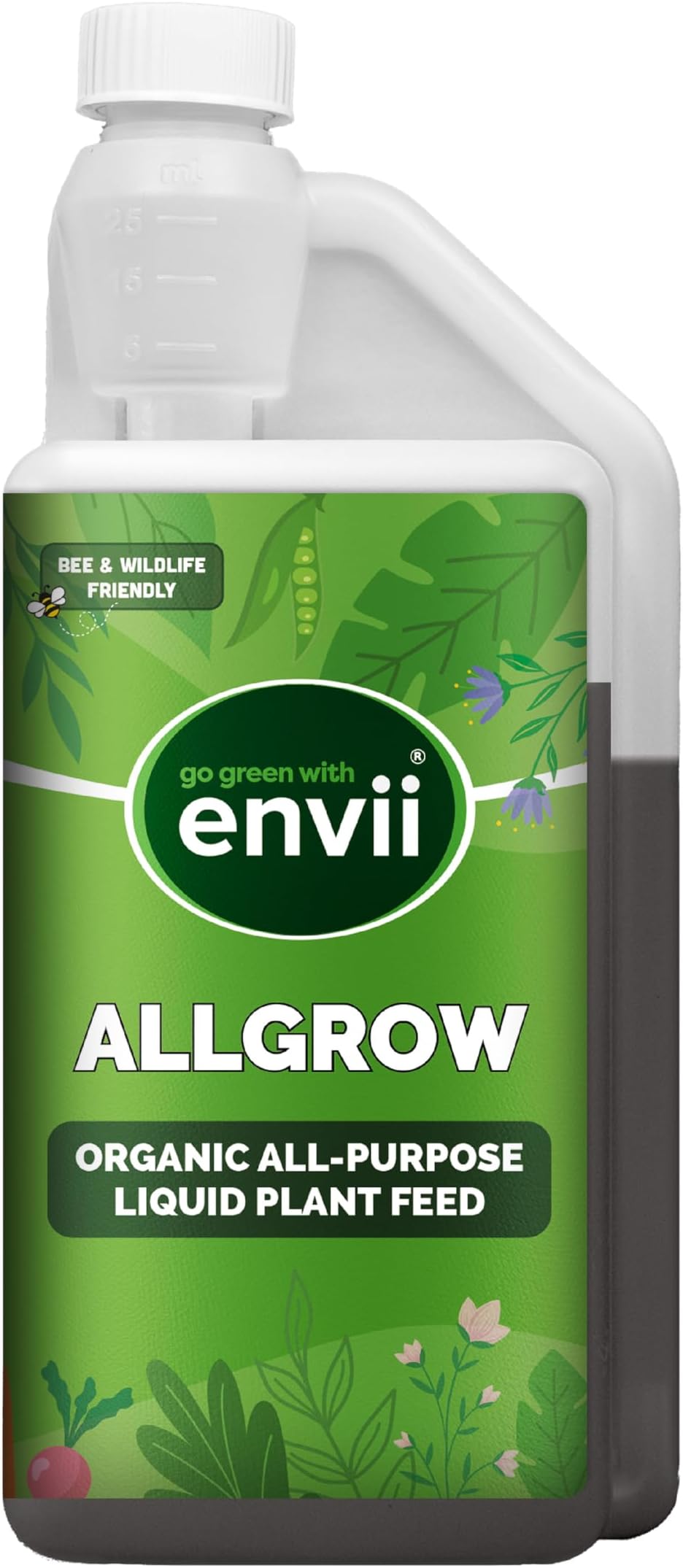 Allgrow, Organic Multipurpose Fertiliser Plant Feed, Liquid Outdoor Plant Food, Perfect for Flowers & Plants - 1 Litre Makes 330 Litres