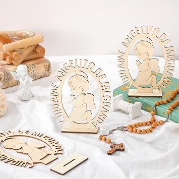 Marsui 16 Pcs Baptism Centerpieces for Tables Bautizo,Classic Styles