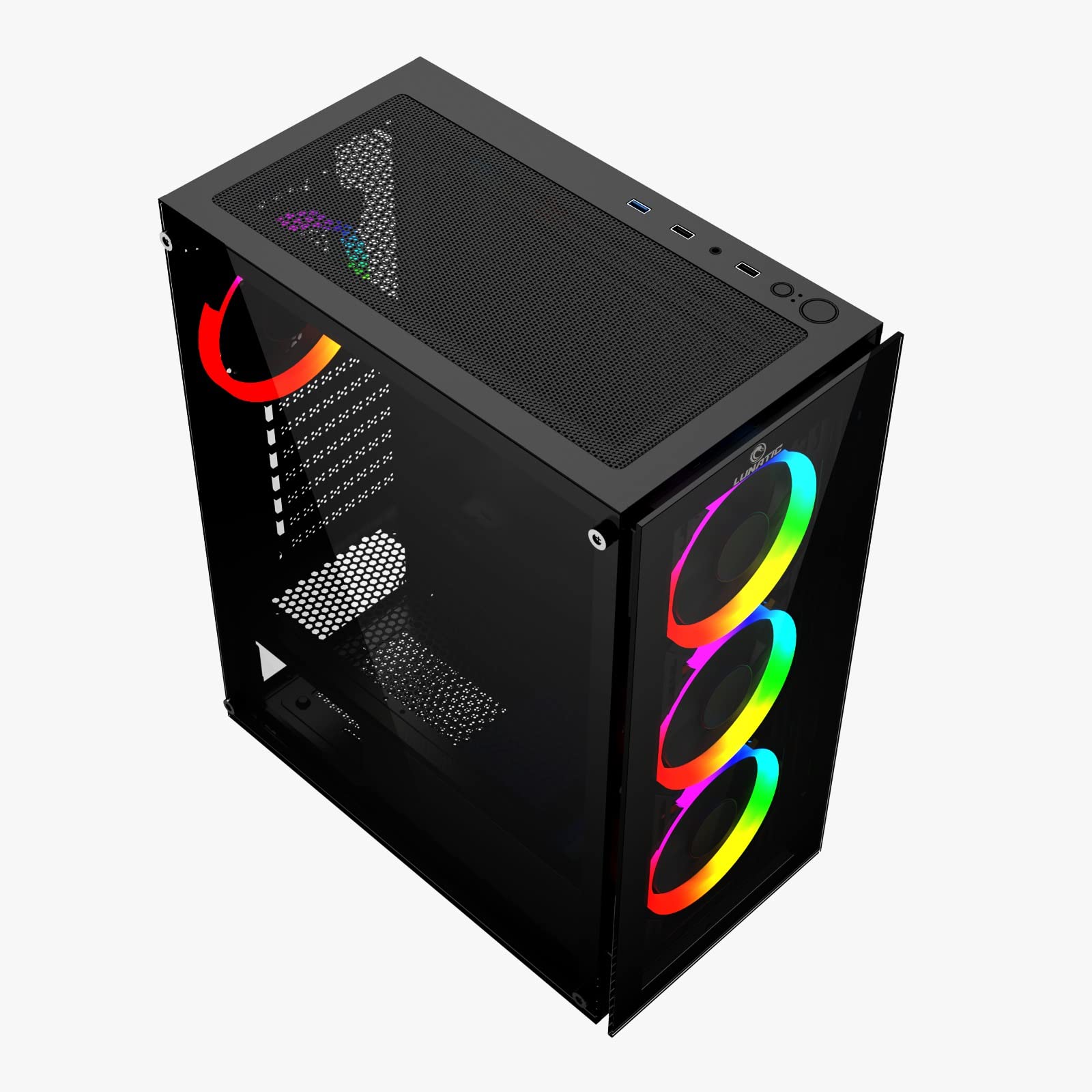 Lunatic Albatros 4 Rgb Fan Tamperli Camlı Oyuncu Kasası Toz Koruma