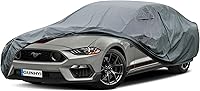 GUNHYI 16-Layer Waterproof Car Cover for Mustang, Camaro, Corvette - Heavy Duty All-Weather Full Exterior Protection 186-193"