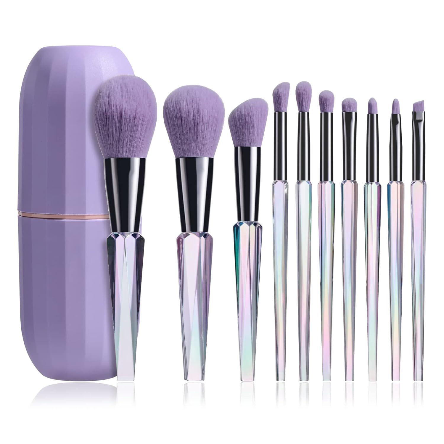 Oneleaf Makeup Brushes 10 Pcs Premium Synthetic Bristles Crystal handle Kit,Kabuki Foundation Blending Face Powder Blush Concealers Eye Shadow Brush, Professional Brushes Set with Box (Crystal Handle) Oneleaf Makeup Brushes 10 Pcs Premium Synthetic Bristles Crystal handle Kit,Kabuki Foundation Blending Face Powder Blush Concealers Eye Shadow Brush, Professional Brushes Set with Box (Crystal Handle)
