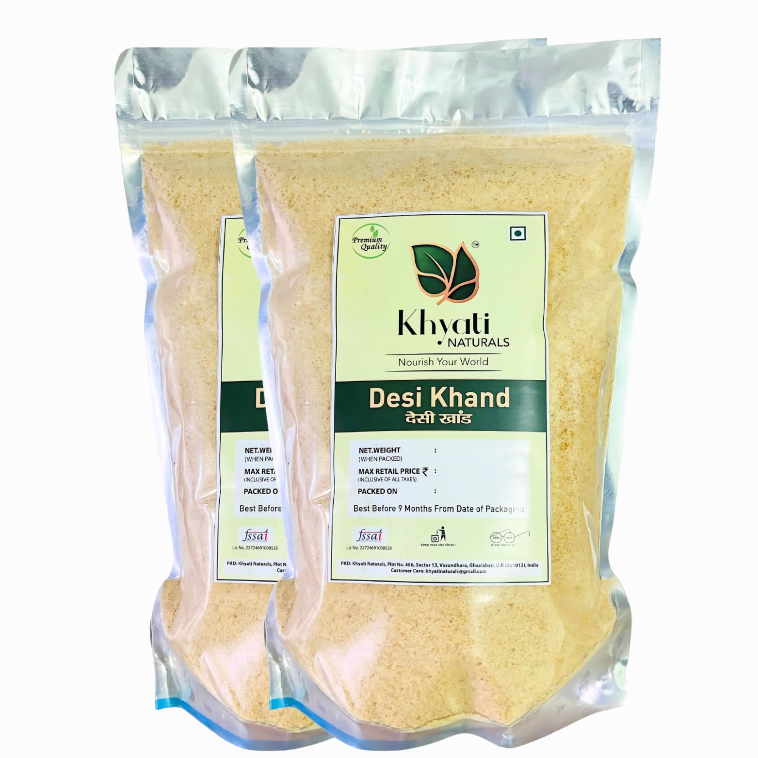 Khyati Naturals Desi Khand | Khandsari Sugar | 1800 Grams (900 Grams X 2) | Pure Sugarcane Khaand | Unprocessed Sugarcane Khandsari Sugar | Chemical & Pesticides Free | Sulphur-free Khaand (B0DHF6TF28) Amazon Price History, Amazon Price Tracker