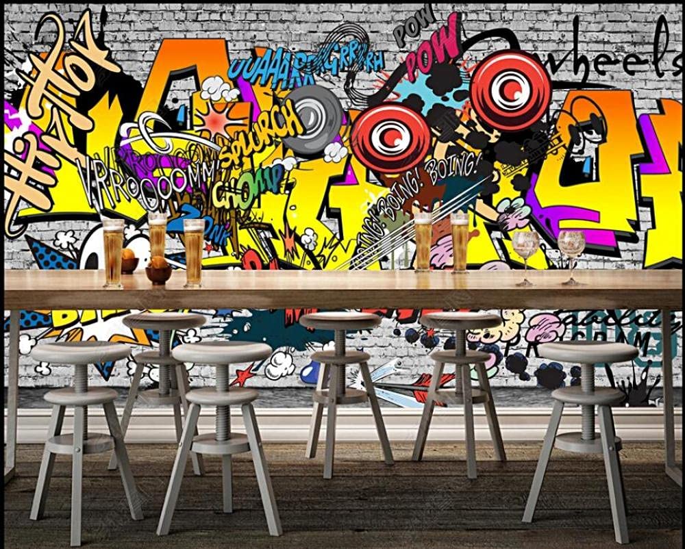 Papier peint 3D grand format graffiti décoration murale KTV et maison