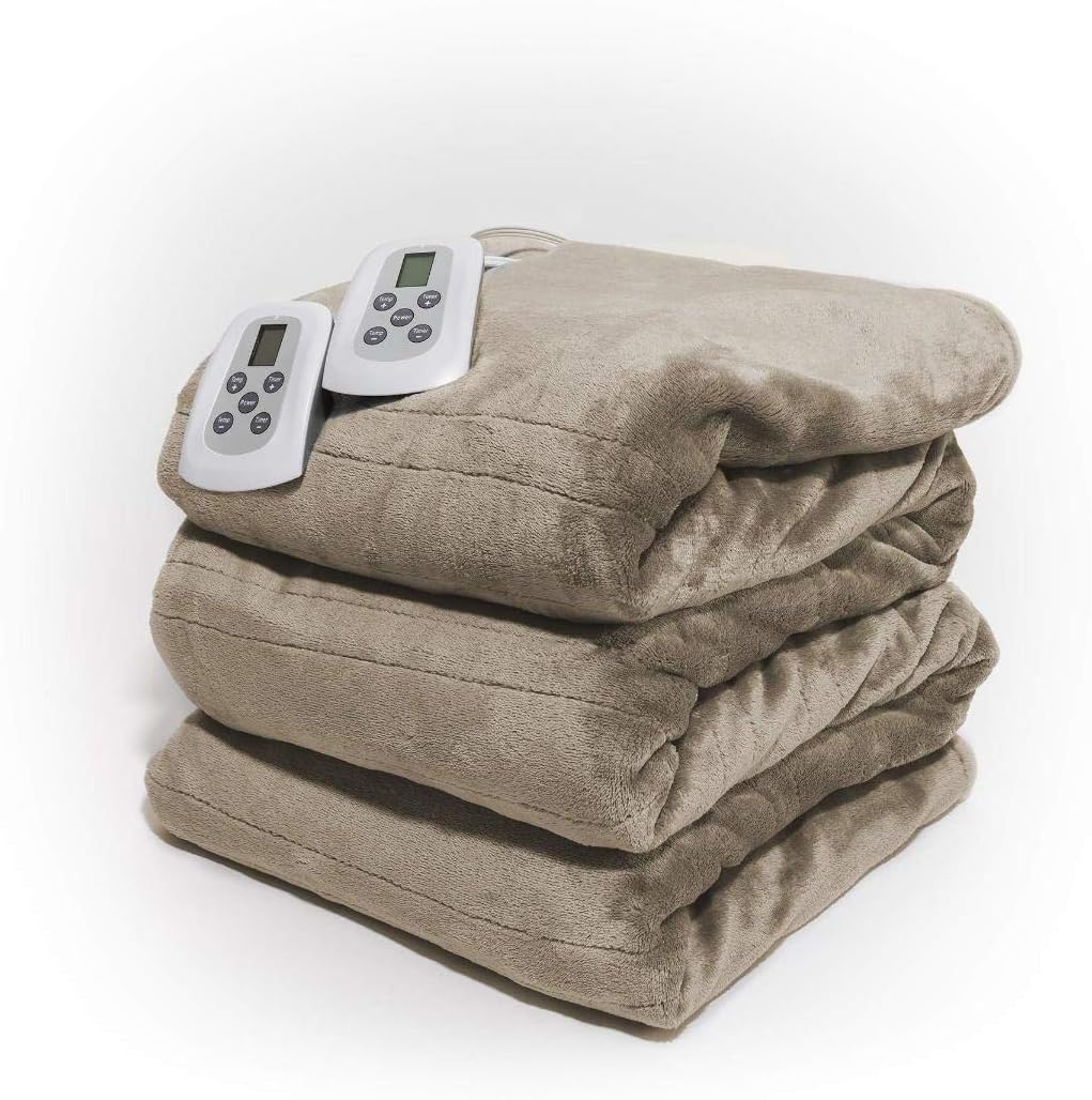 Sunbeam Microplush Throw Camelot Cuddler Heated Electric