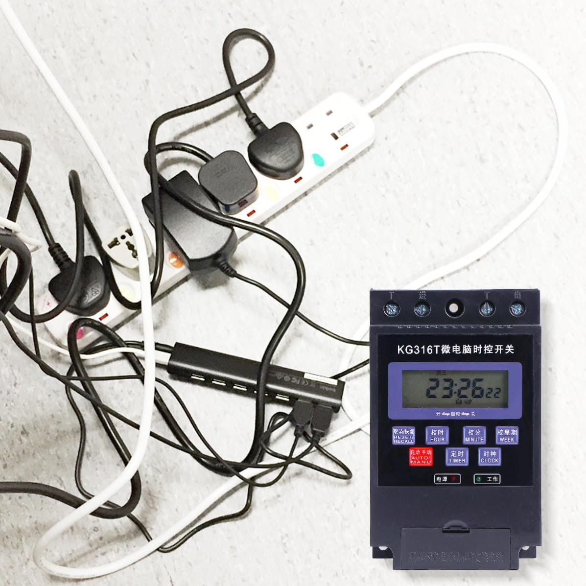 Programmable On/Off of Reliable Operation and Turn with Automatic Digital Timer Switch Made Sturdy for Electrical Outlets Suitable for Controlling Neon Lights and Street