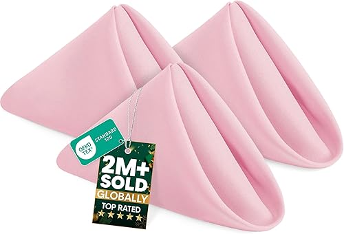 Vista 37 de Utopia Home Paquete de 24 servilletas de tela de 17 x 17 pulgadas, bordes con dobladillo 100% poliéster, lavables y reutilizables, ideales