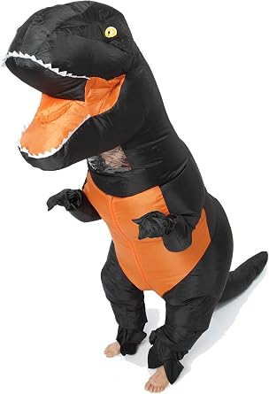 FUNNY COSTUMES Inflatable Dinosaur Costume, Blow Up T-rex Suit, for Party, Halloween, Adult Size