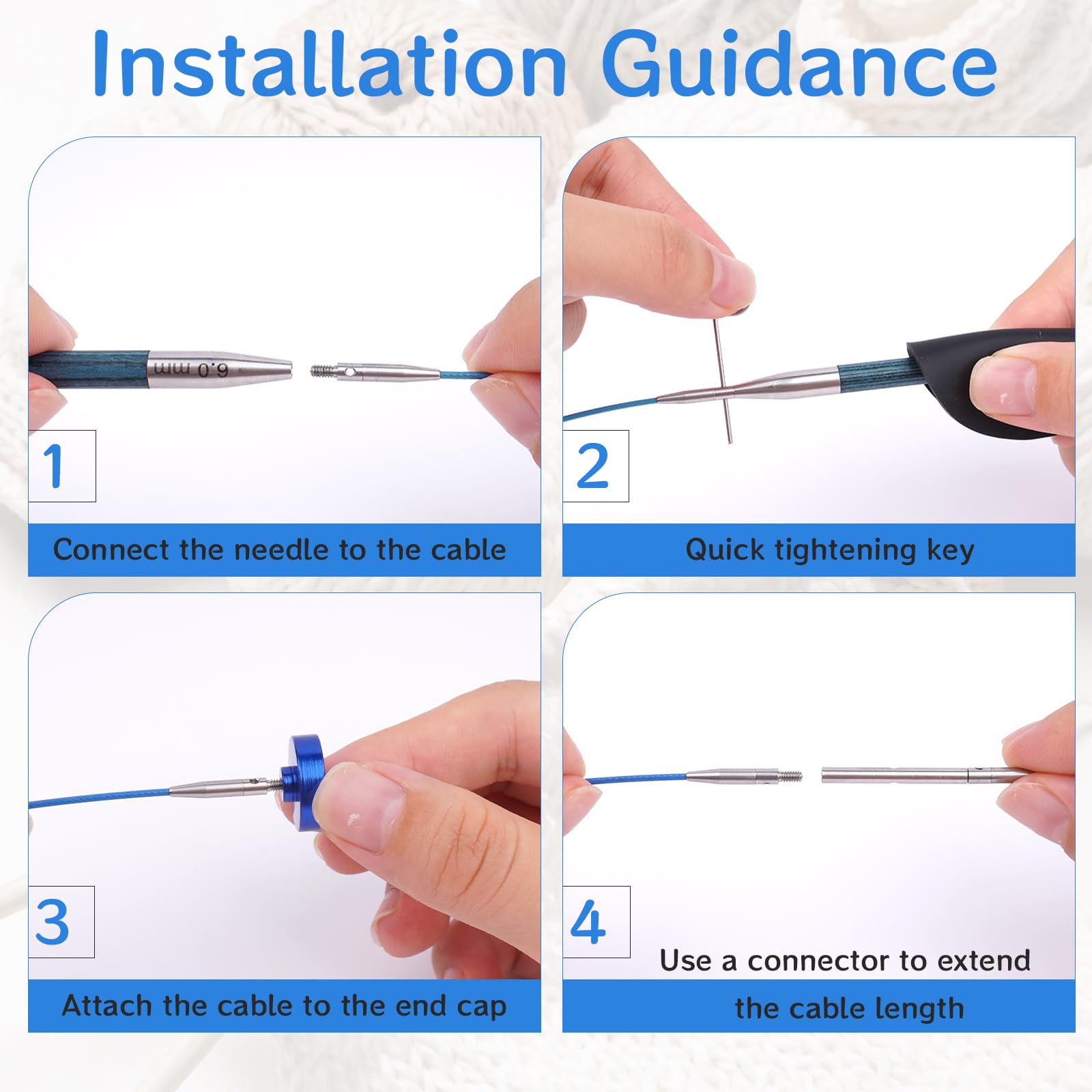 BsHooker Interchangeable Knitting Needles Set -4 BsHooker Interchangeable Knitting Needles Set -4