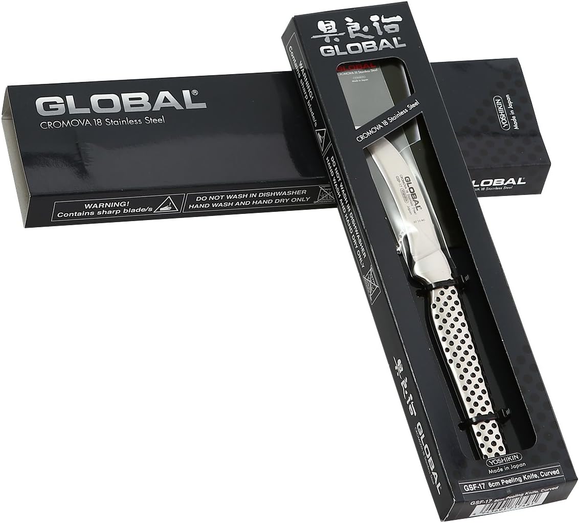 Global GSF-17-2 1/2 inch, 6cm Bird's Beak Curved Peeling Knife