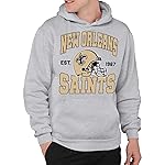 Junk Food Clothing x NFL - New Orleans Saints - Team Helmet - Unisex Adult Pullover Fleece Hoodie for Men and Women - Size XX-Large