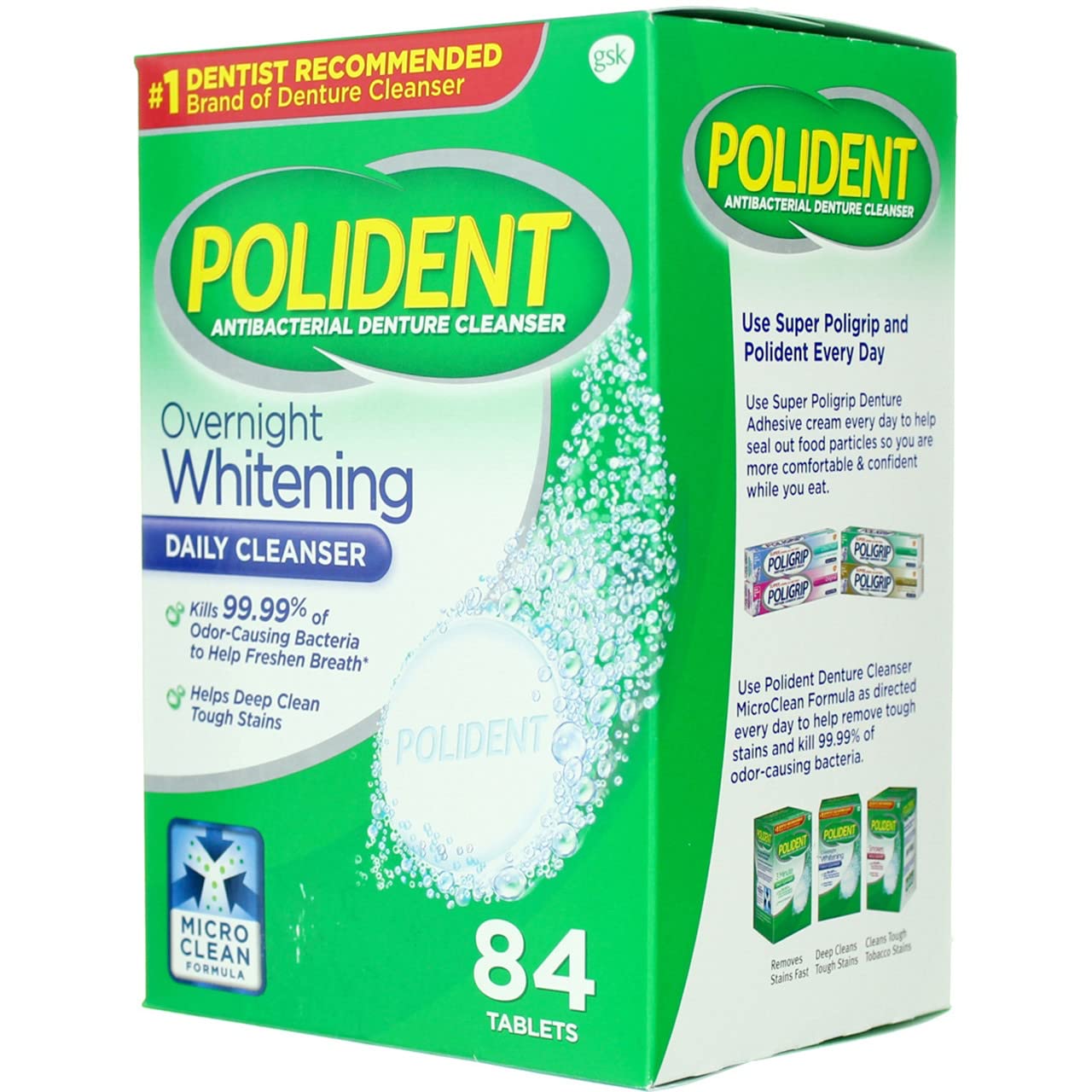 Polident Overnight 84ct Size 84ct Polident Overnight 84 Count (Pack of 2)