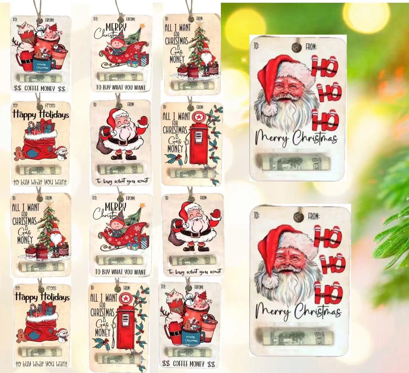 Happy Santa Christmas Money Dispenser, Christmas Money