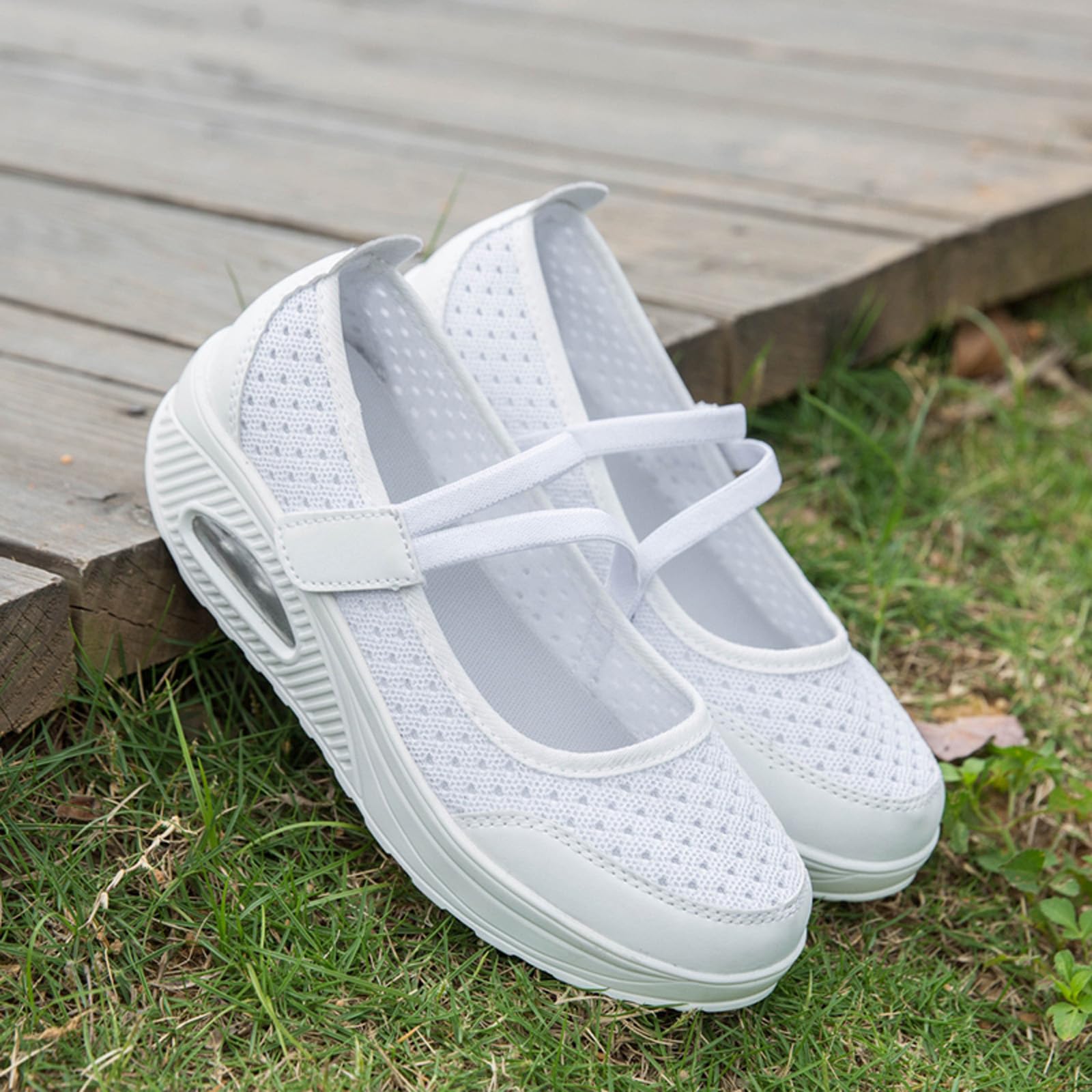 ihinzry Chaussures d'infirmière à coussin d'air pour femme - Légères et respirantes