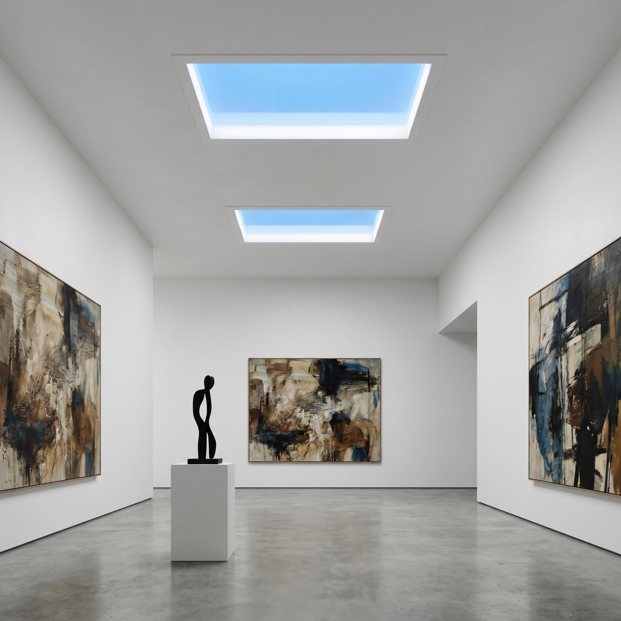 Barcelona - Pannello LED effetto cielo SKYWIN SR SMART 45 W 3375 lm 60 x 30 cm | CCT 1800 K-20000 K | Luce circolare intelligente | Controllo Tuya Bluetooth + Telecomando | Pannello Skylight Ultraslim